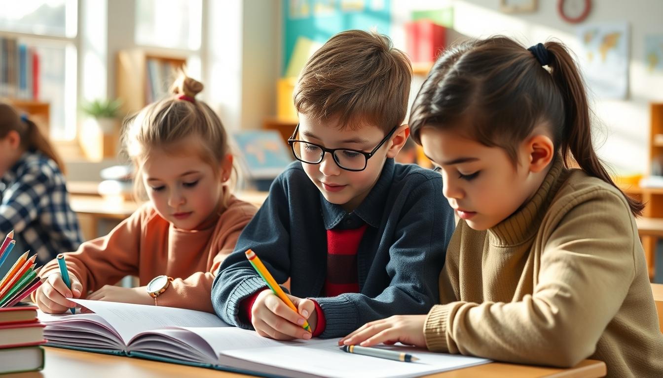 Students working in research laboratory